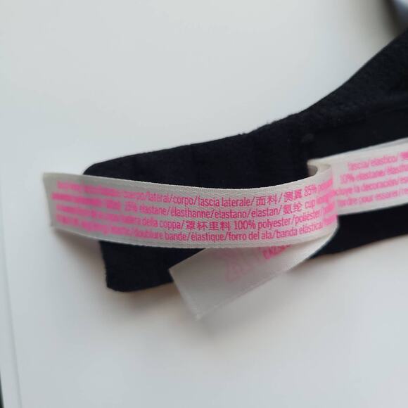 PINK Victoria's Secret Wear Everywhere Wireless Lightly Lined Bra Black 34D - Picture 9 of 10